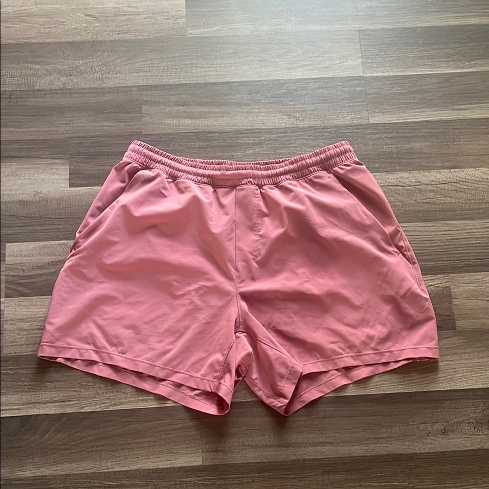 Lululemon pink pace breaker linerless shorts
